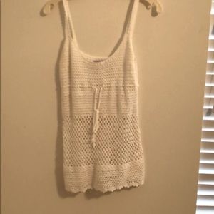 White knit tank top